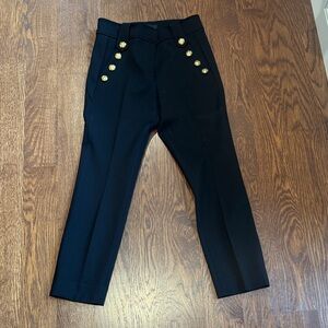 White House Black Market Black Straight Leg Crop Pants